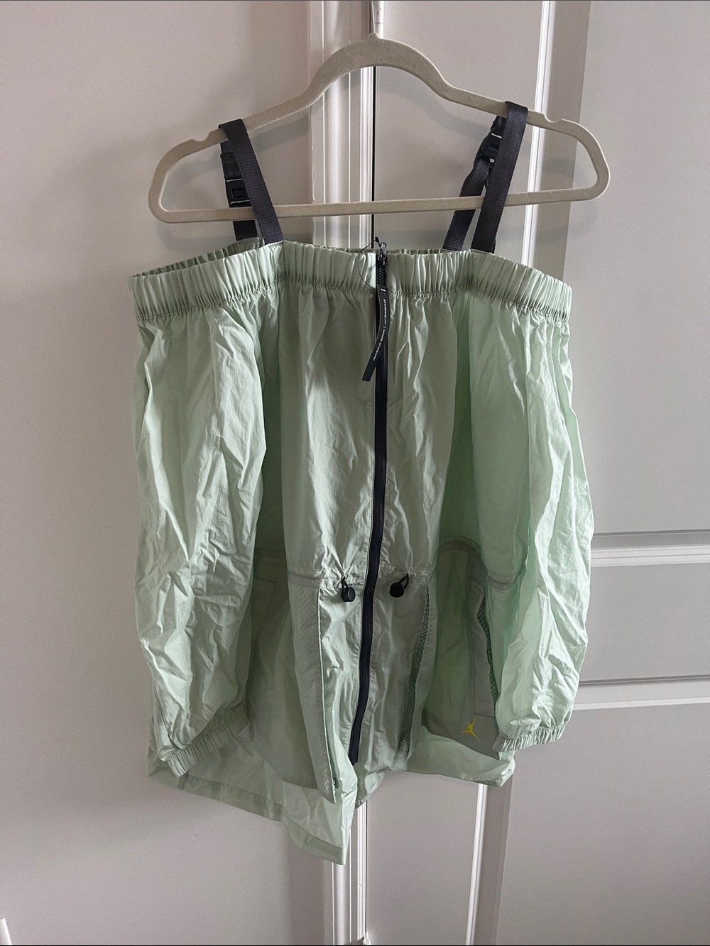 Women’s Light Green Athletic Shorts with Adjustable Straps